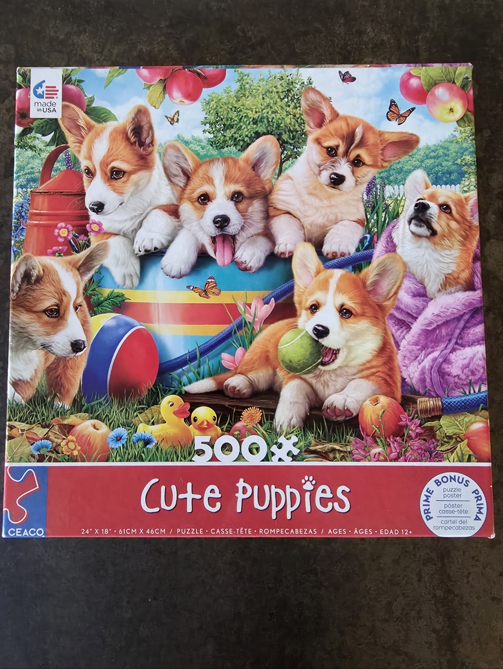 Cute Puppies Corgi 500 Piece Puzzle